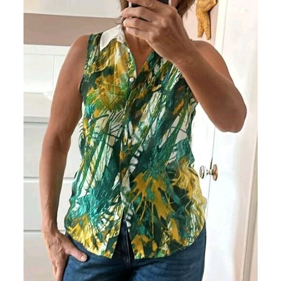 Bundle Of 4 Women's Small/XS Sleeveless Blouses Sheer/Semi Sheer Multiple Colors - Picture 12 of 15